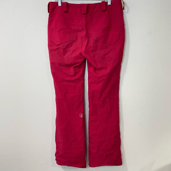 Volcom Women's Transfer Snow Pant Straight Leg Dark Pink Medium Ski Snowboard - Picture 2 of 11